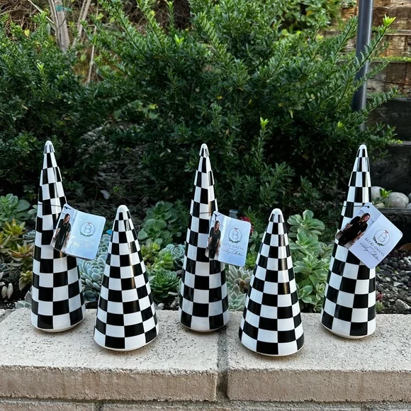 Becki Owens holiday collection black white checkered Christmas tree LARGE - Picture 12 of 12